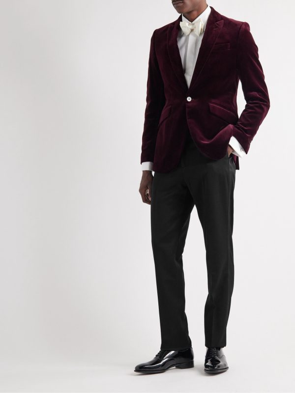 Hampton Slim-Fit Grosgrain-Trimmed Wool-Twill Tuxedo Trousers - OU