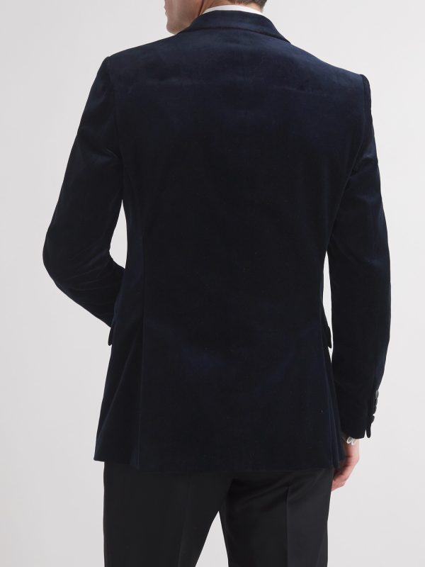Cotton-Velvet Tuxedo Jacket - BK