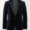 Cotton-Velvet Tuxedo Jacket