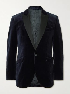 Cotton-Velvet Tuxedo Jacket