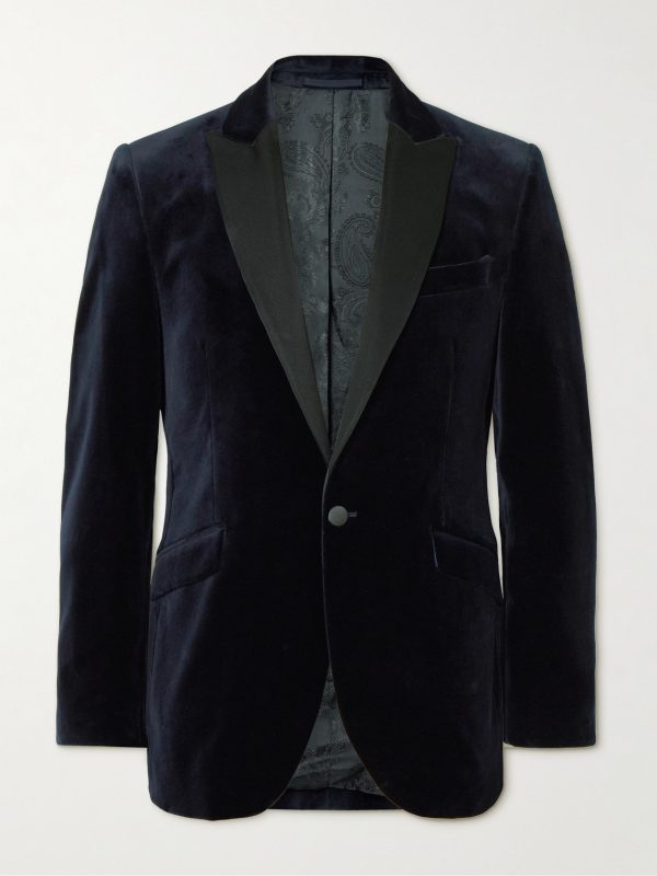 Cotton-Velvet Tuxedo Jacket