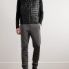 Slim-Fit Quilted Ripstop and Jersey Down Jacket - OU Slim-Fit Quilted Ripstop and Jersey Down Jacket - OU