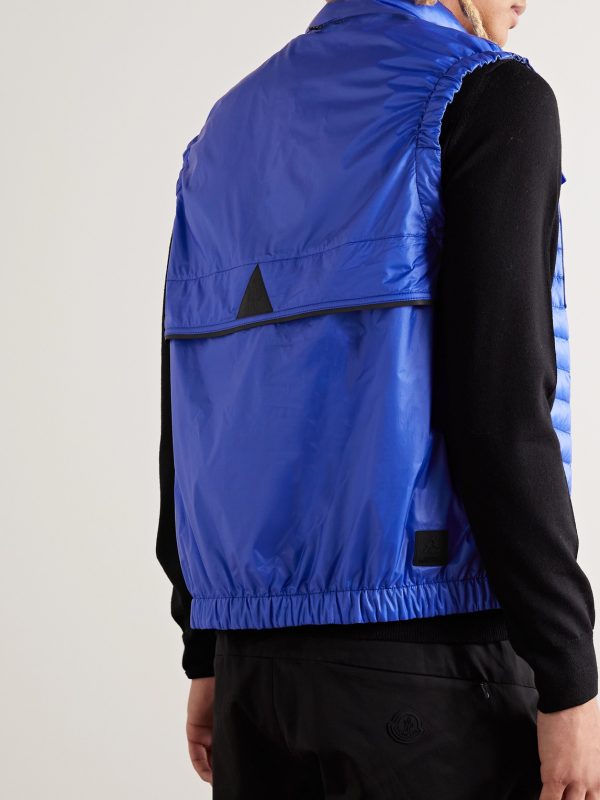 Ollon Logo-Appliquéd Quilted Glossed-Shell Down Gilet - BK Ollon Logo-Appliquéd Quilted Glossed-Shell Down Gilet - BK