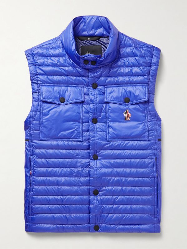 Ollon Logo-Appliquéd Quilted Glossed-Shell Down Gilet Ollon Logo-Appliquéd Quilted Glossed-Shell Down Gilet