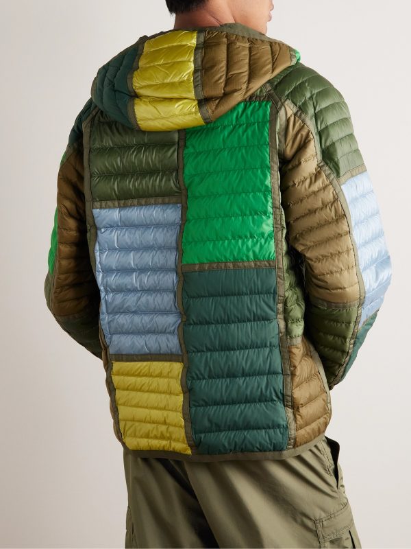 Raron Panelled Padded Ripstop and Shell Hooded Down Jacket - BK Raron Panelled Padded Ripstop and Shell Hooded Down Jacket - BK