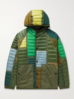 Raron Panelled Padded Ripstop and Shell Hooded Down Jacket Raron Panelled Padded Ripstop and Shell Hooded Down Jacket