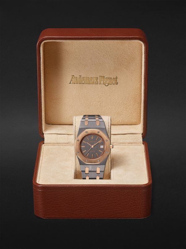 Vintage 1980s Audemars Piguet Royal Oak Automatic 35mm Tantalum and 18-Karat Pink Gold Watch, Ref. No. 14486 - E3 Vintage 1980s Audemars Piguet Royal Oak Automatic 35mm Tantalum and 18-Karat Pink Gold Watch, Ref. No. 14486 - E3