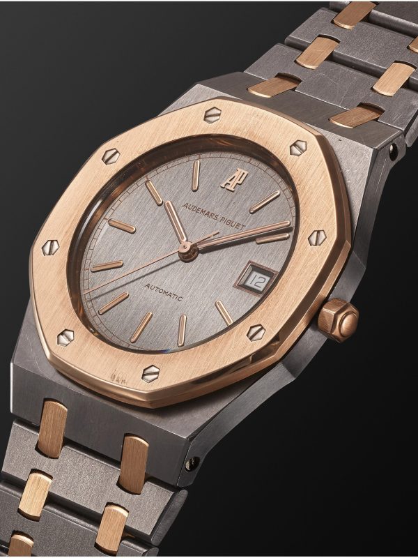 Vintage 1980s Audemars Piguet Royal Oak Automatic 35mm Tantalum and 18-Karat Pink Gold Watch, Ref. No. 14486 - FR Vintage 1980s Audemars Piguet Royal Oak Automatic 35mm Tantalum and 18-Karat Pink Gold Watch, Ref. No. 14486 - FR