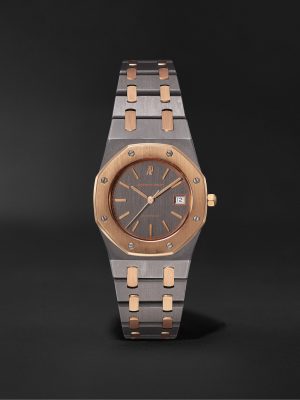 Vintage 1980s Audemars Piguet Royal Oak Automatic 35mm Tantalum and 18-Karat Pink Gold Watch, Ref. No. 14486
