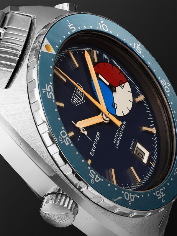 Vintage 1970 Heuer Skipper Automatic Chronograph 42mm Steel Watch, Ref. No. 15640 - CU Vintage 1970 Heuer Skipper Automatic Chronograph 42mm Steel Watch, Ref. No. 15640 - CU