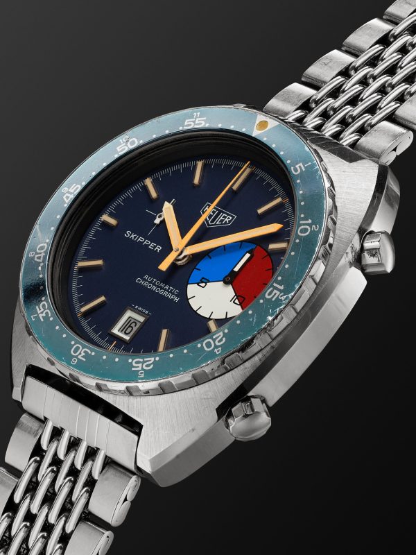 Vintage 1970 Heuer Skipper Automatic Chronograph 42mm Steel Watch, Ref. No. 15640 - FR Vintage 1970 Heuer Skipper Automatic Chronograph 42mm Steel Watch, Ref. No. 15640 - FR