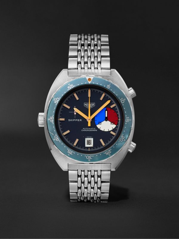Vintage 1970 Heuer Skipper Automatic Chronograph 42mm Steel Watch, Ref. No. 15640 Vintage 1970 Heuer Skipper Automatic Chronograph 42mm Steel Watch, Ref. No. 15640