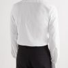 Double-Cuff Cotton-Piqué Tuxedo Shirt - BK
