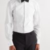 Double-Cuff Cotton-Piqué Tuxedo Shirt - FR