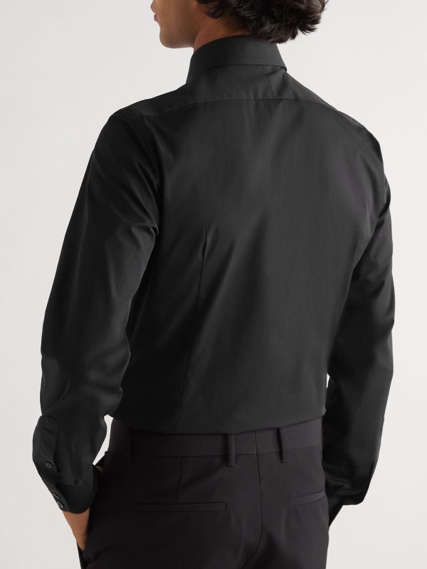 Slim-Fit Cotton-Poplin Shirt - BK Slim-Fit Cotton-Poplin Shirt - BK