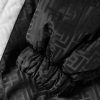 Faux Fur-Trimmed Padded Monogrammed Shell Hooded Jacket - E1