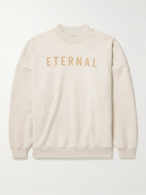 Eternal Logo-Flocked Cotton-Jersey Sweatshirt Eternal Logo-Flocked Cotton-Jersey Sweatshirt