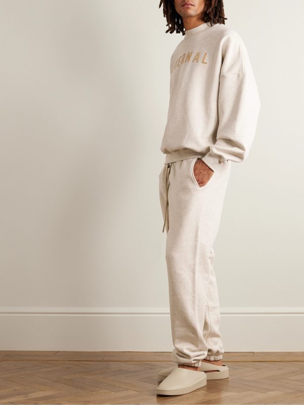 Eternal Logo-Flocked Cotton-Jersey Sweatshirt - OU