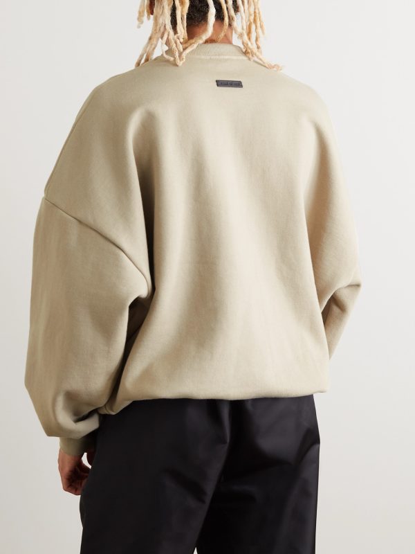 Eternal Logo-Flocked Cotton-Jersey Sweatshirt - BK Eternal Logo-Flocked Cotton-Jersey Sweatshirt - BK