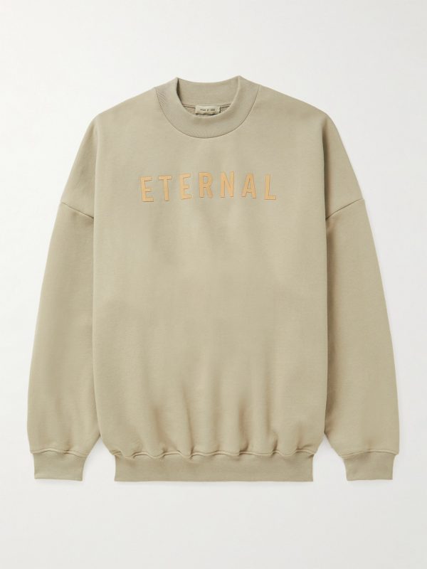 Eternal Logo-Flocked Cotton-Jersey Sweatshirt Eternal Logo-Flocked Cotton-Jersey Sweatshirt