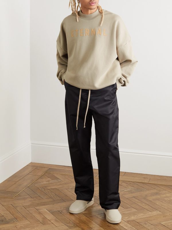 Eternal Logo-Flocked Cotton-Jersey Sweatshirt - OU Eternal Logo-Flocked Cotton-Jersey Sweatshirt - OU