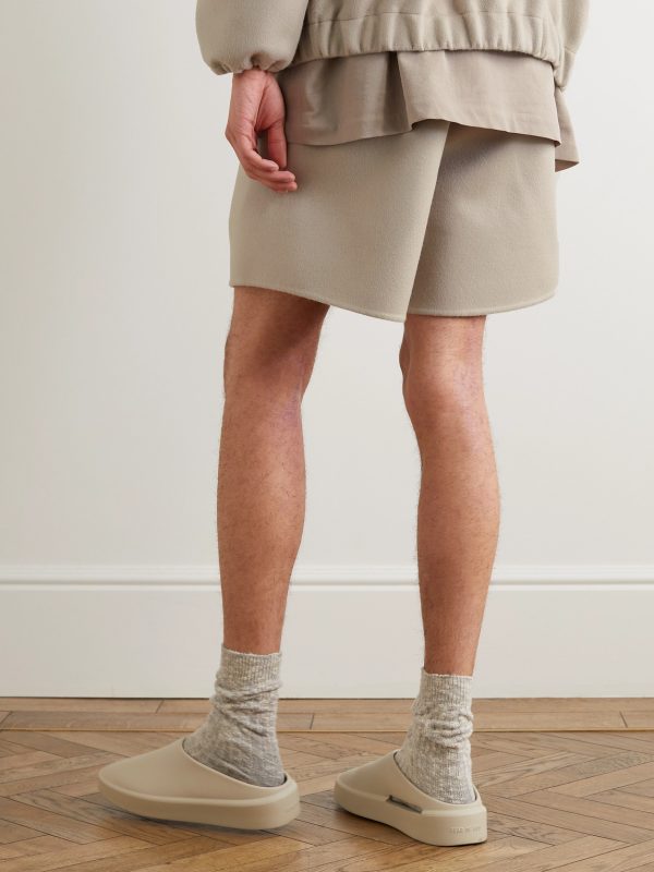 Eternal Wide-Leg Wool and Cashmere-Blend Drawstring Shorts - BK