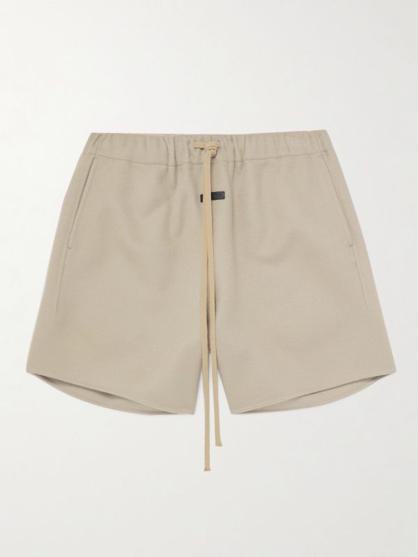 Eternal Wide-Leg Wool and Cashmere-Blend Drawstring Shorts