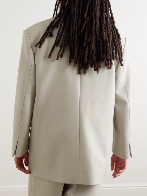 Eternal California Double-Breasted Virgin Wool and Cotton-Blend Twill Blazer - BK