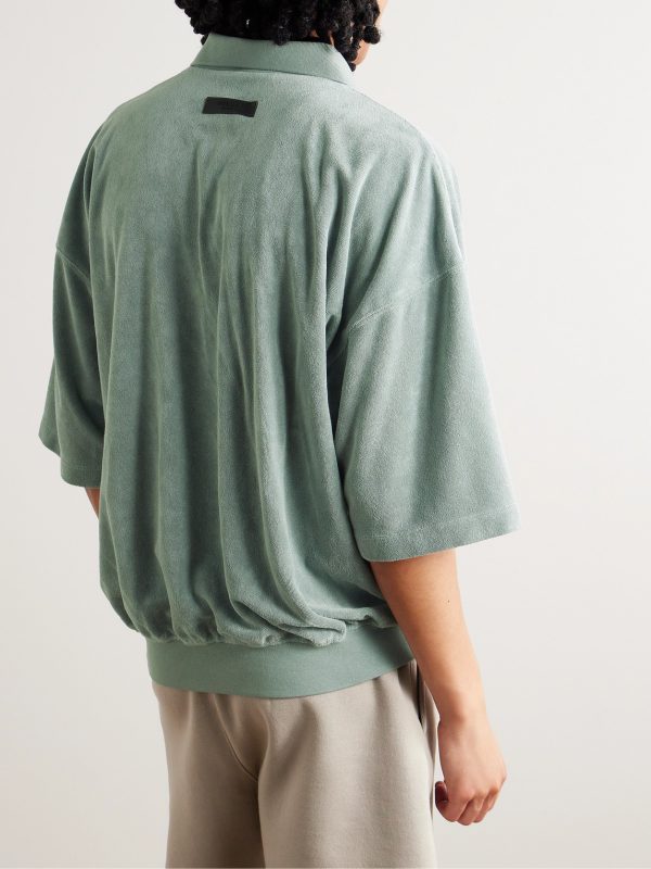 Logo-Appliquéd Terry Polo Shirt - BK Logo-Appliquéd Terry Polo Shirt - BK