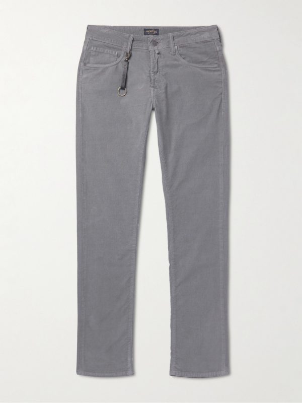 Slim-Fit Stretch Cotton-Blend Corduroy Trousers