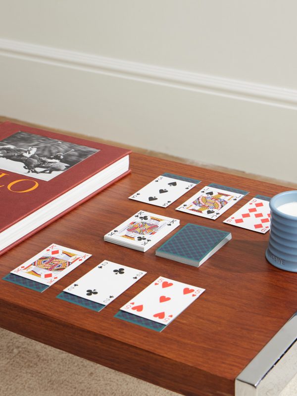 Westover Leather and Gold-Tone Playing Cards Set - OU Westover Leather and Gold-Tone Playing Cards Set - OU