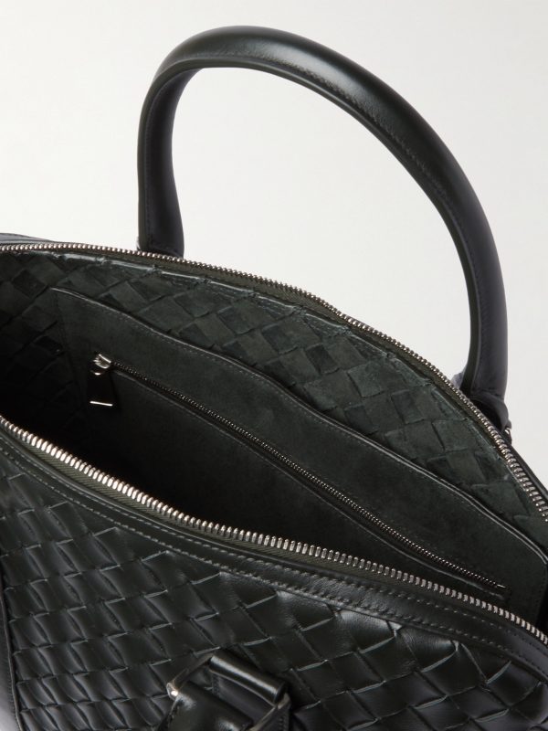 Intrecciato Leather Briefcase - E1 Intrecciato Leather Briefcase - E1