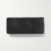 Intrecciato Full-Grain Leather Money Clip - BK