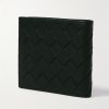 Intrecciato Leather Billfold Wallet - BK Intrecciato Leather Billfold Wallet - BK