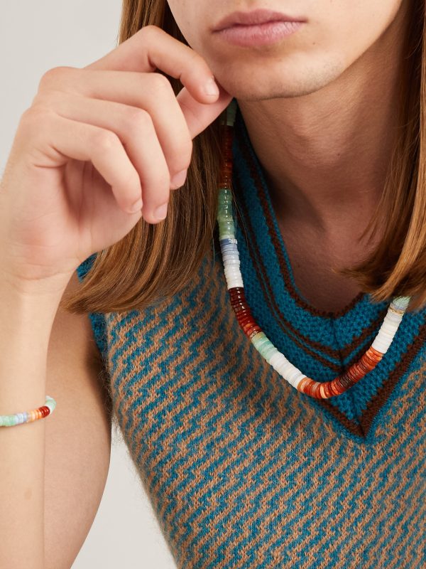 Gold Opal Beaded Necklace - FR Gold Opal Beaded Necklace - FR
