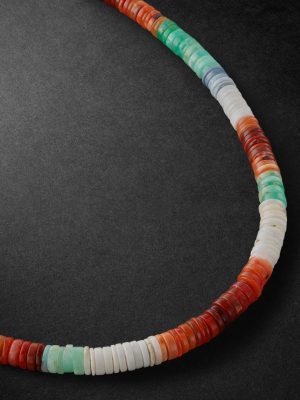 Gold Opal Beaded Necklace Gold Opal Beaded Necklace