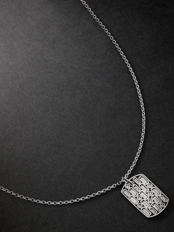 18-Karat White Gold Diamond Pendant Necklace 18-Karat White Gold Diamond Pendant Necklace