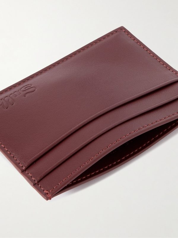 Logo-Debossed Leather Cardholder - E1 Logo-Debossed Leather Cardholder - E1