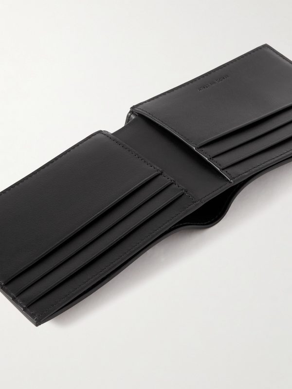 Logo-Debossed Leather Billfold Wallet - E1 Logo-Debossed Leather Billfold Wallet - E1
