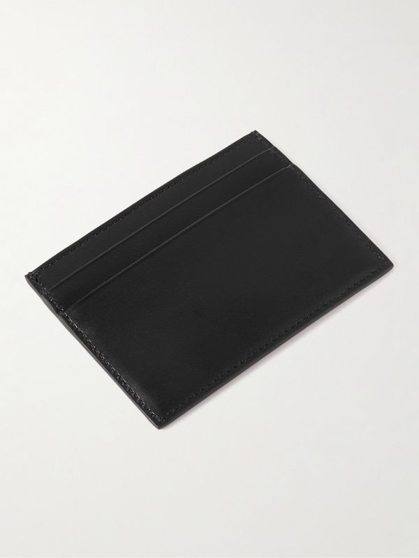 Logo-Debossed Leather Cardholder - BK Logo-Debossed Leather Cardholder - BK