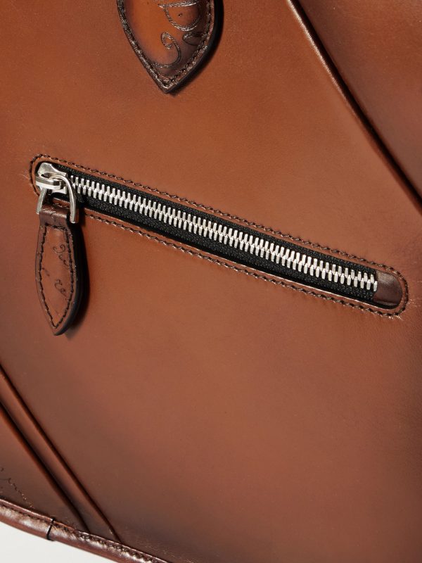Un Jour Mini Scritto Leather Briefcase - CU Un Jour Mini Scritto Leather Briefcase - CU