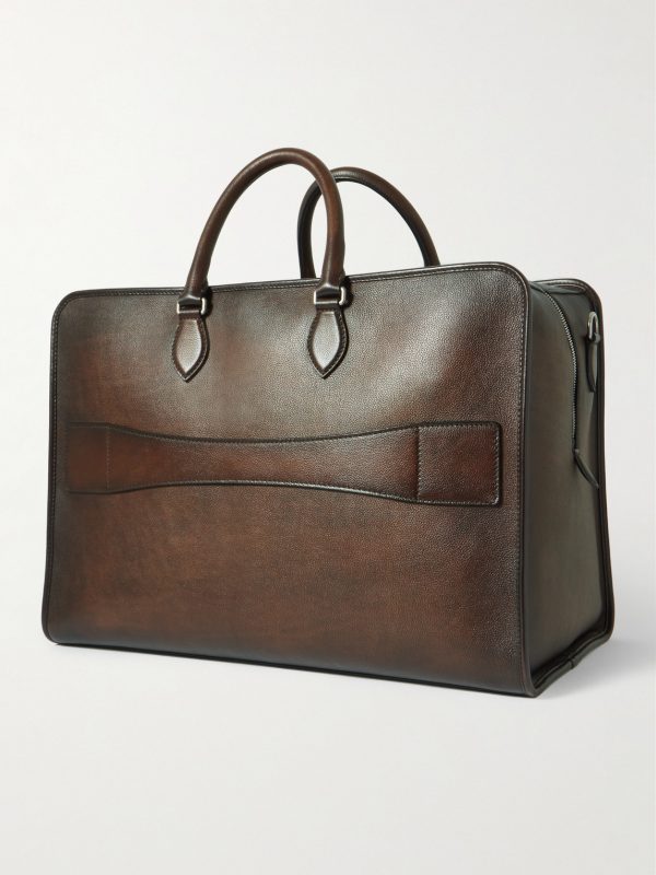 Overnight Scritto Venezia Softy Leather Weekend Bag - BK