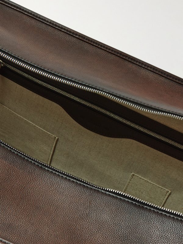 Overnight Scritto Venezia Softy Leather Weekend Bag - E1