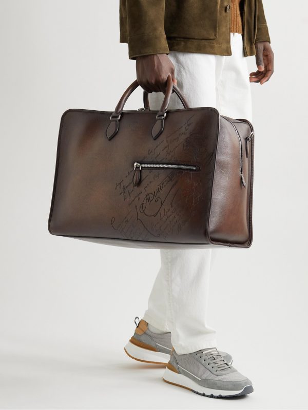 Overnight Scritto Venezia Softy Leather Weekend Bag - OU