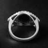 Eye Large White Gold Lapis Lazuli and Diamond Ring - BK