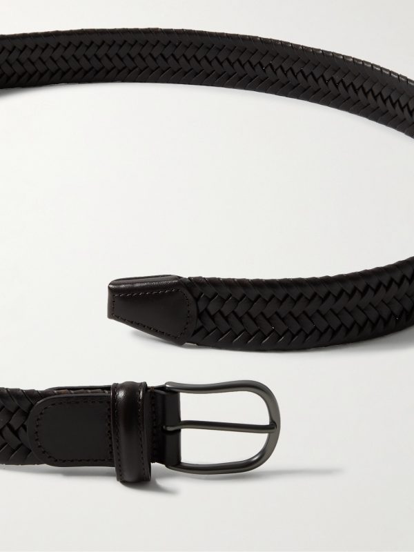 3.5cm Woven Leather Belt - E1