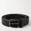 3.5cm Woven Leather Belt