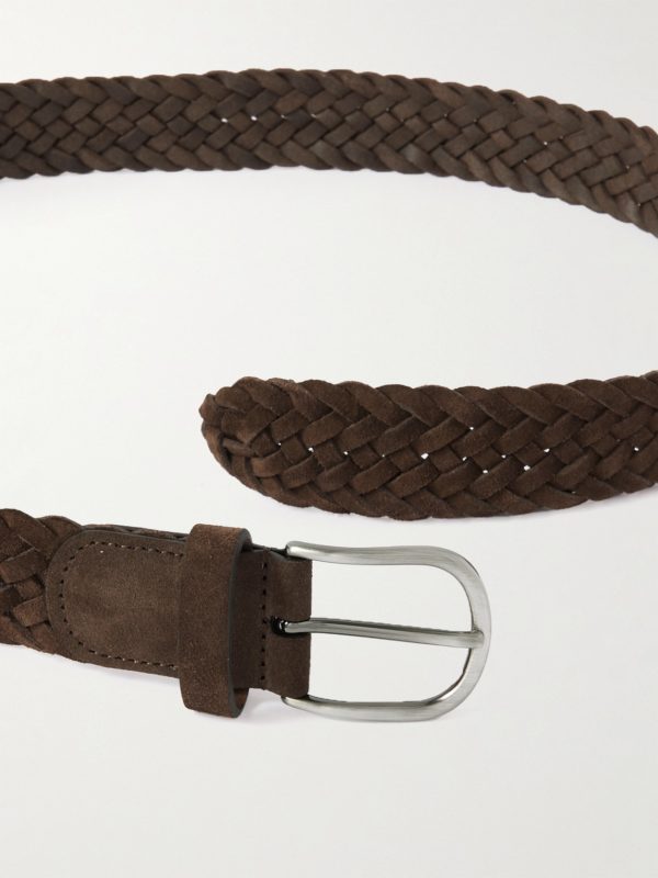 3.5cm Woven Suede Belt - CU