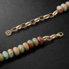 Gold, Snakeskin Jasper and Diamond Beaded Pendant Necklace - BK Gold, Snakeskin Jasper and Diamond Beaded Pendant Necklace - BK