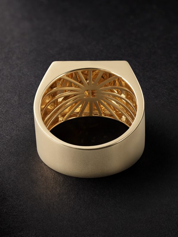 Pyramid Gold, Diamond and Turquoise Ring - BK Pyramid Gold, Diamond and Turquoise Ring - BK
